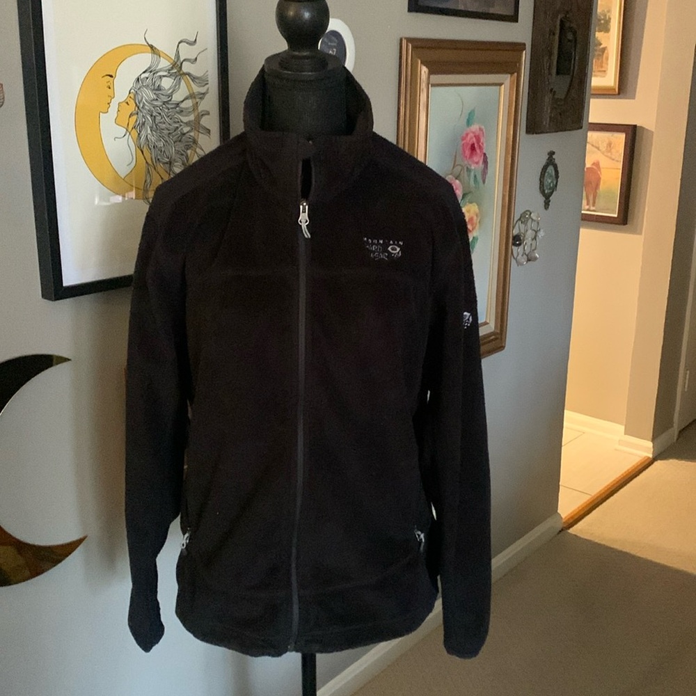 Womens Black Mountain Hardwear Fleece Zip Up Jacket L